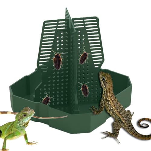 Reptile Feeder, Chameleon Feeder Dish, Tank and Aquarium Accessories, Live Worm Organizer, Anti-Escape Superworm Feeder, Climbing Prey Column, Reptile Feeding Dish von Fruusv