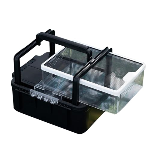 Reptile Feeding Box, Turtle Habitat Cage, Portable Reptile Carrier, Outdoor Reptile Enclosure, Frog Travel Carrier, Lizard Feeding Container, Reptile Travel Box, Secure Pet Habitat, von Fruusv