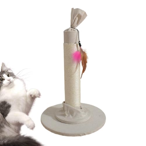 Scratching Post, Candy Design Tall Scratcher for Indoor Cats, 53cm/21inches Sturdy Large Scratch Pole with Fabric Covering Base, Durable Cat Scratcher for Kittens and Adult Cats, Safe for Cat von Fruusv