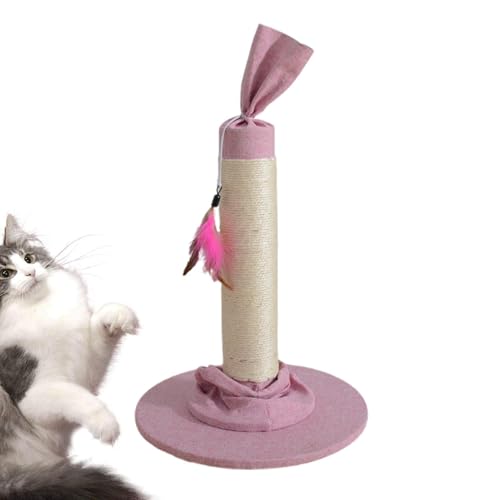 Scratching Post, Candy Design Tall Scratcher for Indoor Cats, 53cm/21inches Sturdy Large Scratch Pole with Fabric Covering Base, Durable Cat Scratcher for Kittens and Adult Cats, Safe for Cat von Fruusv