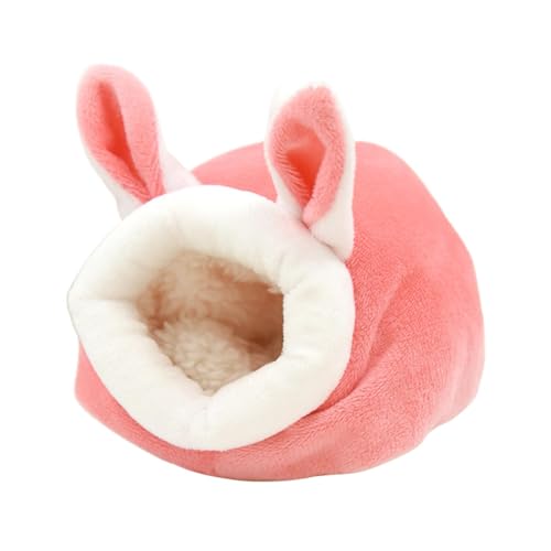 Shelter Bunny Ears-Style, Small Pet Winter Warm Hideaway, 12x10x8cm Size, Cotton Hedgehog Supplies, Removable Small Animal Plush Sleeping Bed for Ferret, Bunny von Fruusv