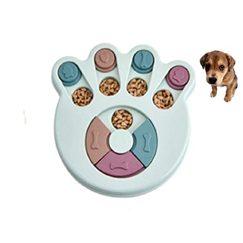 Haustier Hund pädagogisches Spielzeug Missed Nahrungsmittelkugel Anti-langweilig Artifact Tibetan Essen Slow Food Durable Hund Spielzeug 23x23cm (Color : Blue) von FuQingShiLongShanYuHuaShiPinDian