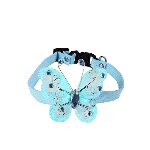 Haustier Hundehalsband 2 PCS Dog Bow Kragen Puppy Teddy Schmuck Kragen (lila) (Color : Blue) von FuQingShiLongShanYuHuaShiPinDian