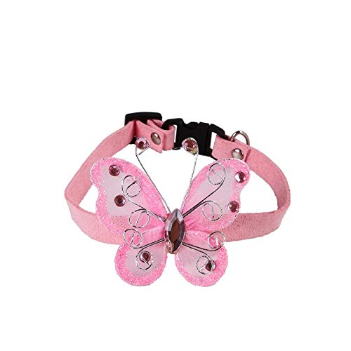 Haustier Hundehalsband 2 PCS Dog Bow Kragen Puppy Teddy Schmuck Kragen (lila) (Color : Pink) von FuQingShiLongShanYuHuaShiPinDian