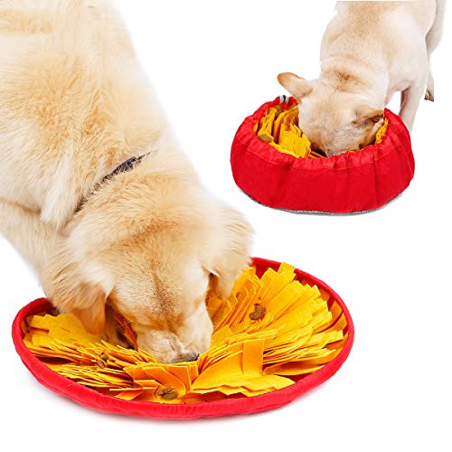 Haustier Langsam IQ Trainings Essen Schüssel Doglemi Dog Snuffle Bowl Mat Pet Snuffling Nose Arbeitsmatte (Color : Yellow) von FuQingShiLongShanYuHuaShiPinDian