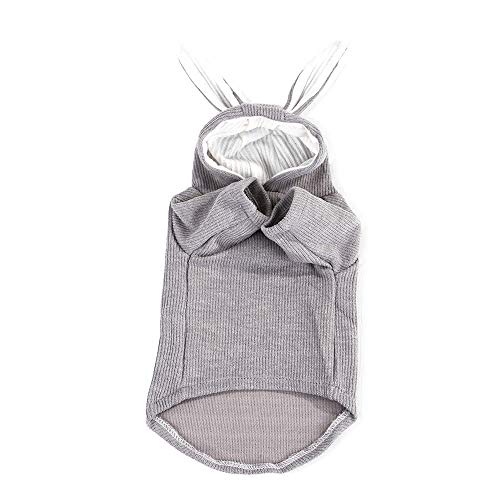 Haustier Niedlicher Haustier Welpe Katze warme Pullover Bogen Pullover Mantel Kleidung Pullover Winter Flanell Welpen-Chihuahua Kleidung Hundemantel, Größe: XS (pink) (Color : Gray) von FuQingShiLongShanYuHuaShiPinDian