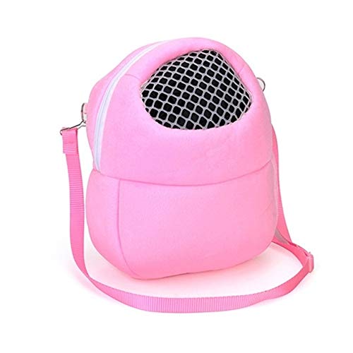 Haustier Pet Bag Small Pet Hamster Träger Pure Color Leine Reisetasche, Größe: M (Color : Pink) von FuQingShiLongShanYuHuaShiPinDian