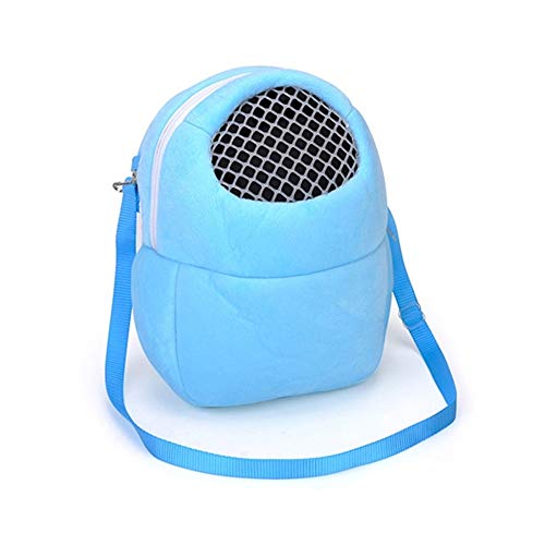 Haustier Pet Bag Small Pet Hamster Träger Pure Color Leine Reisetasche, Größe: M (Color : Sky Blue) von FuQingShiLongShanYuHuaShiPinDian