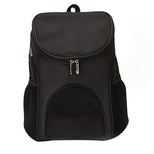 Haustier Tragbare Pet Carrier Backpackage Folding Nylon atmungsaktiv 33 X 30 X 24 cm (Color : Black) von FuQingShiLongShanYuHuaShiPinDian