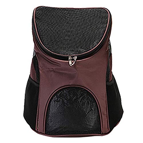 Haustier Tragbare Pet Carrier Backpackage Folding Nylon atmungsaktiv 33 X 30 X 24 cm (Color : Coffee) von FuQingShiLongShanYuHuaShiPinDian