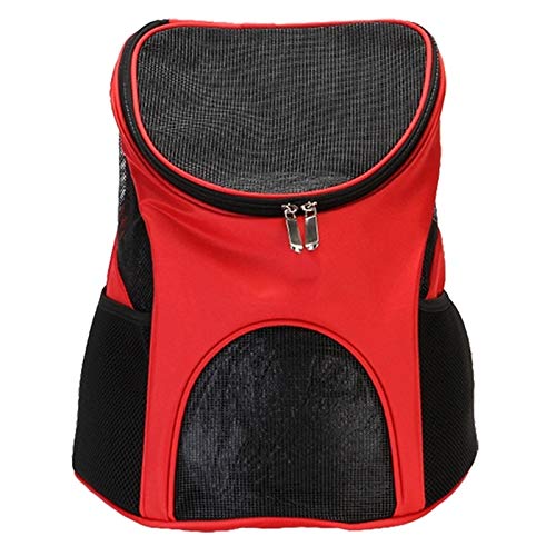 Haustier Tragbare Pet Carrier Backpackage Folding Nylon atmungsaktiv 33 X 30 X 24 cm (Color : Red) von FuQingShiLongShanYuHuaShiPinDian