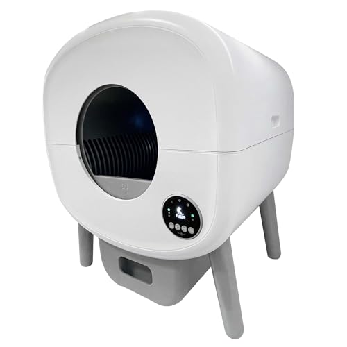 Fudajo Selbstreinigende Katzentoilette 76 L, Katzenklo automatisch 55 x 50 x 66,5 cm, elektrisches Katzen Klo mit App-Steuerung und USB-Anschluss von Fudajo