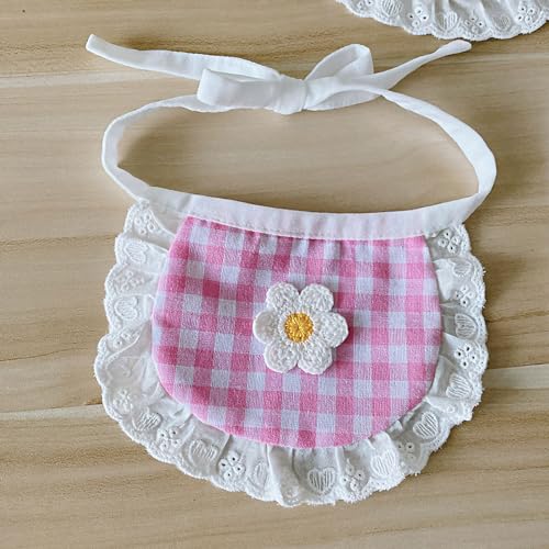 Fuerdich Spring Dog Bandana, Small Dog Bandana Dogs Bibs Pet Kerchief for Bichon Teddy Pomeranian Photo Shoots (Pink) von Fuerdich