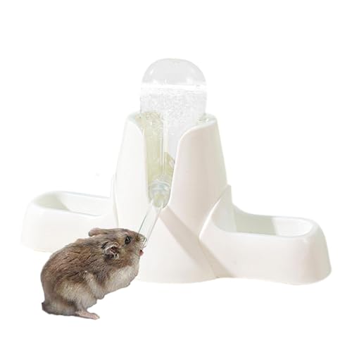 Fukamou Automatischer Futterspender für Hamster, Trinknapf für Hamster - Kleintier-Automatikspender | Rennmaus-Wasserspender, Futter- und Wasserflaschenbrunnen, Wasserflaschenhalter, Aufhängung, von Fukamou