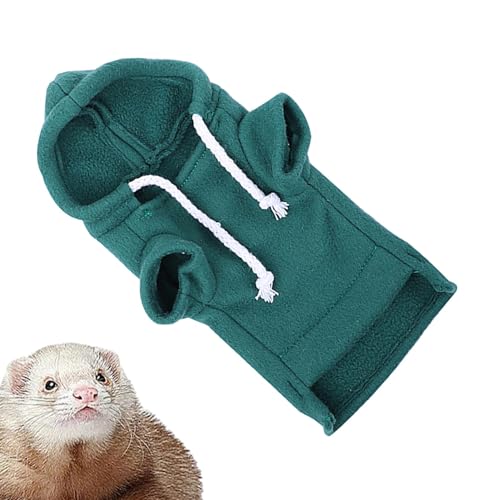 Fukamou Frettchenkleidung, Hamsterpullover - Häschen-Hamster-Kleidung Meerschweinchen-Outfits, Meerschweinchen-Kapuzenpullover, Hamster-Pullover, Hautfreundliche Kapuze Mit Kordelzug Für Kaninchen, von Fukamou