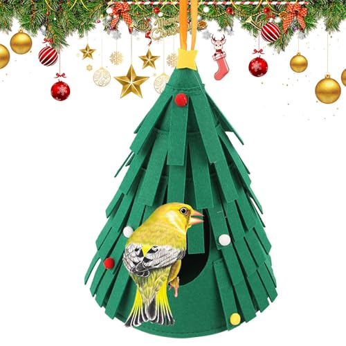 Fukamou Guinea-Weihnachtsbaum, Guinea-Weihnachtsversteck,Weihnachts-Hamsterkäfig-Dekoration, Warmes, Gemütliches -Guinea-Versteck | Guinea-Haus, Weihnachtstierbetten, Guinea-Weihnachtszubehör Für von Fukamou