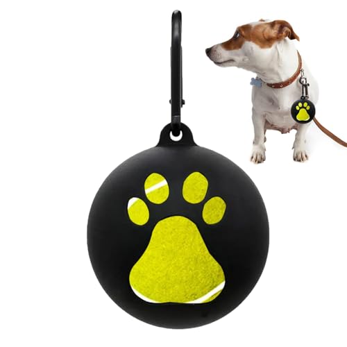 Fukamou Hundeballhalter, Silikon-Tennisballhalter, Handfreie Hundeleinenbefestigung, Tragbares Haustierspielzeug Für Hunde, Welpen, Outdoor von Fukamou