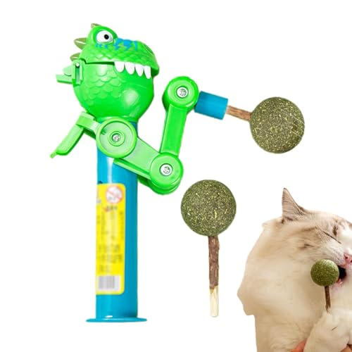 Fukamou Katzenminze-Lollipop-Roboter, Haustier-Katzenminze-Stick,Haustierroboter Katzenminze Lollipop | Interaktives Spielzeug Im -Roboterdesign Für Hunde, Katzen Und Andere Kleintiere von Fukamou