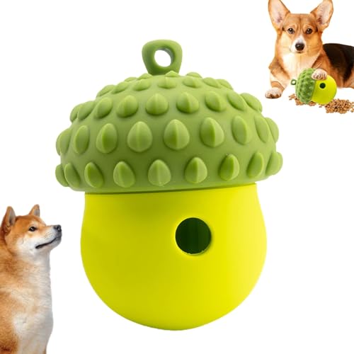 Fukamou Leckerli-Spender Für Hunde, Futterspender Für Hundespielzeug, Langeweile-Buster-Snackausgabespielzeug Für -Hunde, Silikon-Hundespielzeugball In Eichelform, Interaktiver Hundeball, von Fukamou