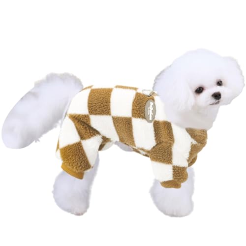 Fukamou Plüsch-Hundepullover - Kaltwettermantel, Pullover, Plüschjacke Mit Zuglasche | Winddichter- Hunde-Wintermantel, Hundekleidung, Gemütliche Hunde-Schneejacke, Weste Für Kleine, Mittelgroße Und von Fukamou