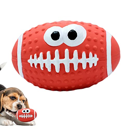 Fukamou Quietschender Hundeball, Latex Hunde Quietsch Spielzeug, Unzerstörbar Soundspielzeug Für Mittlere Und Klein Rassen, 9 X 7 X 7cm. von Fukamou