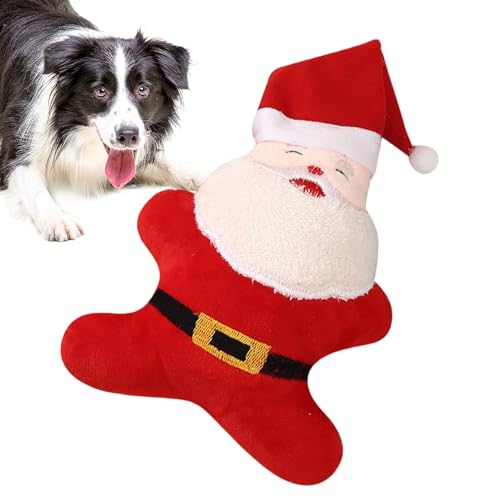 Fukamou Weihnachts-Kauspielzeug Für Hunde, Weihnachts-Quietschspielzeug Für Hunde - Bissfestes Beißspielzeug Für Hunde | Langeweile -Linderung Zähne Reinigung Biss-Resistant Interaktive Quietschende von Fukamou