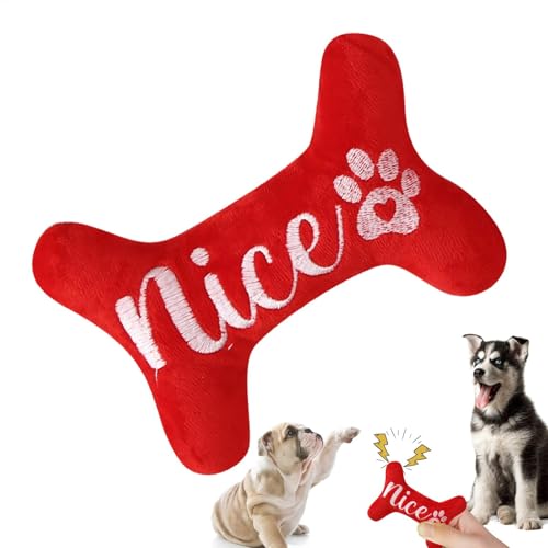 Fukamou Weihnachts-Kauspielzeug Für Hunde, Weihnachts-Quietschspielzeug Für Hunde - Bissfestes Beißspielzeug Für Hunde | Langeweile -Linderung Zähne Reinigung Biss-Resistant Interaktive Quietschende von Fukamou