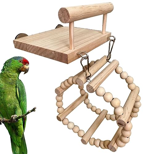 Vogelbarsch-Standplattform | Papageienständer und Vogelplattform für Käfige | Zubehör für Sittichkäfige und Spielzeug für Vogelkäfige, Sitzstangen für Vogelkäfige für Sittiche und Fukamou von Fukamou
