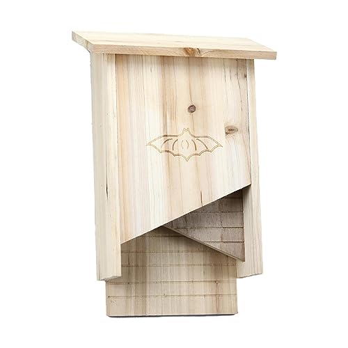 Fledermaus-Nistkasten | handgefertigte Fledermausboxen für den Außenbereich, große Fledermausbox aus Holz mit drei Kammern für Balkon, draußen im Winter und Sommer von Fulenyi