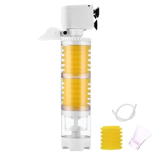 Fulenyi Einstellbarer interner Aquariumfilter, Aquarium-Vakuumfilter - Effiziente Tankfilter Aquariumfilter,Aquariumfilter reinigt Wasser für die Aquariumfiltration mit Sauerstoff von Fulenyi