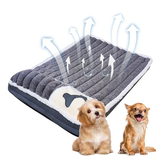 Fulenyi Hundebett-Pad, dickes Hundebett für Kiste mit rutschfester Unterseite, Kistenunterlage mit weichem Kissen für kleine Hunderassen, Haustierbett zum Schlafen & Reduzieren von Unease von Fulenyi