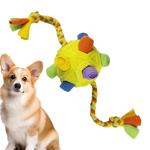 Fulenyi Interaktiver Hundeball – Anreicherungsspielzeug, Schnüffelspielzeug für kleine Hunde – interaktives Puzzle-Hundespielzeug, bissfest, verbessert die natürlichen Futtersuche für das Training von Fulenyi