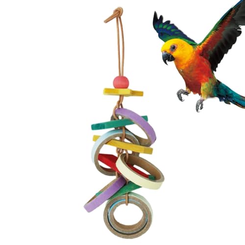 Futterspielzeug für Vögel, Papageien, Vögel, bunt, Futterhäcksler zum Aufhängen, Vogelkäfig-Zubehör, Papageien-Spielsachen, Papierröhrenblöcke für Nymphensittiche, Sittiche von Fulenyi