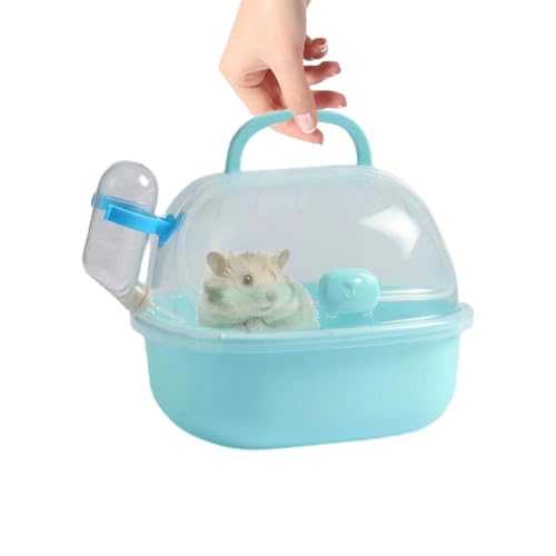 Hamster-Tragetasche, Hamster-Reisetrage, Hamster-Außenbox, Atmungsaktiver Tierkäfig, tragbare Hamster-Reisetasche mit Wasserflasche für kleine Haustiere, Rennmäuse, Mäuse, Zwerghamster von Fulenyi