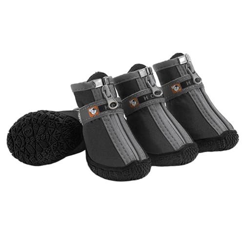 Hundestiefel, wasserdicht, reflektierende Riemen, wasserdicht, rutschfest, für Schnee, Haustier-Hundeschuhe, atmungsaktive Hundestiefel, Pfotenschutz für kleine, mittelgroße und große Hunde Fulenyi von Fulenyi