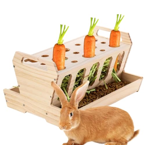 Kaninchen-Heu-Futterstation, Heu-Futterstation für Kaninchen - Bunny Feeder Heuhalter | Großer Heu-Futterspender aus mit Abnehmbarer Oberseite, Hasen-Heuraufe, Kaninchen-Futterspender für von Fulenyi