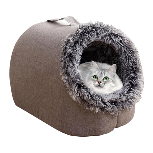 Katzenhöhle für Winter, tragbare Höhle für Hunde, Warmhaltung, bequeme CTA-Betten aus Plüsch – Ruheprodukte für Katzen, für Garten, Reisen, Wohnzimmer, Schlafzimmer, von Fulenyi