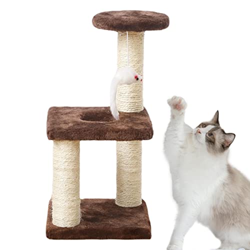 Kratzbaum – niedlicher Kratzbaum | Design Katzentürme, quadratische Grundplatte, schützt das Sofa für kleine Katzen und Kätzchen von Fulenyi