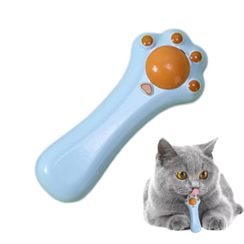 Katzenspielzeug Teaser Zauberstab,Katzenhaarbürste,Doppelseitiger Bürsten-Massagestab, Katzenminze-Stick - Selbstreinigende Katzenpflegebürste, lustiges Übungsspielzeug für lange, kurze Haare, von Fulenyi