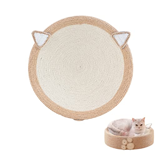 Kratzbrett für Katzen, recycelbar, oval, Sisal, Kratzunterlage für Katzen, runde Kratzbretter zum Schlafen Kätzchen von Fulenyi