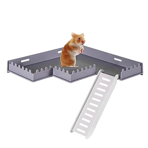 Plattform für Hamster, Spielplatz mit Kletterleiter für Hamster | Pet Supplies Wohndekoration für Kleintiere für Hamster, Igel, Eichhörnchen, von Fulenyi