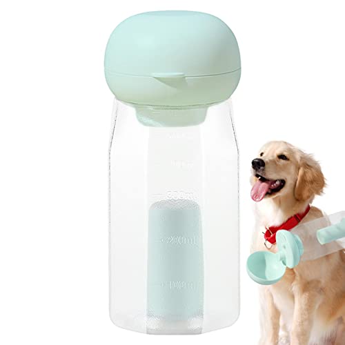 Tragbare Hundetrinkflasche – praktischer Wasserspender für Haustiere, 600 ml, leicht, tragbar, auslaufsicher, einfach zu bedienen, Hunde-Wasserflasche mit Trink-Futterstation, Reisezubehör von Fulenyi