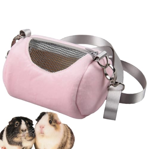 Tragetasche für Hamster – Rucksack aus Plüsch für Hamster – Transportkoffer für kleine Tiere mit Fenster aus Netz, Transportbox für Kaninchen, von Fulenyi