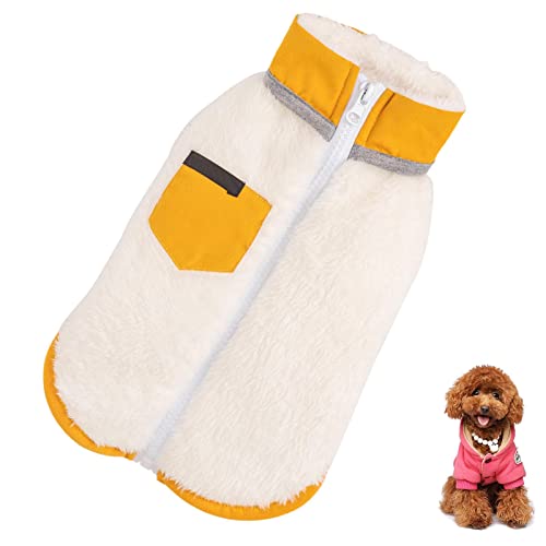 Warmer Hundemantel, winddicht, warme Hundejacke, Wintermantel, gepolsterte Fleece-Weste, kaltes Wetter, wasserdichte Hunde-Schneejacke, Kleidung mit Reißverschluss von Fulenyi