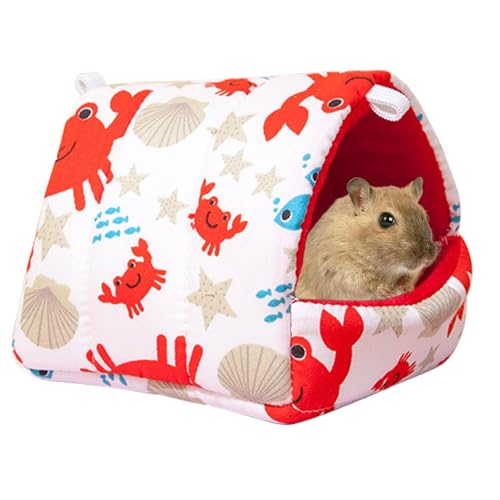 Winter-Hamsterbett | waschbares Versteck für Kleintiere für Hamster, Winterbedarf für Hamster Bär aus Seide Gold, Igel, kleine Hamster, Zwerghamster, Meerschweinchen von Fulenyi