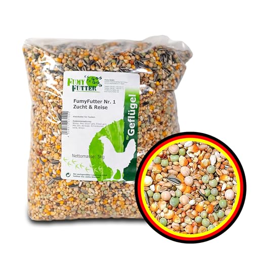 FumyFutter Nr. 1 Zucht- und Reise, Premium Taubenfutter, für alle Taubenrassen geeignet, ideal für Zuchttauben und Brieftauben, proteinreich, 5kg Beutel von FumyFutter