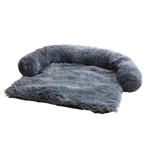 Funfob Hundebett, Weiche PlüSch-Hundematte für Sofa, Couch, HaustiermöBelschutz mit Waschbarem Bezug, Deckenkissen, Zwinger D von Funfob