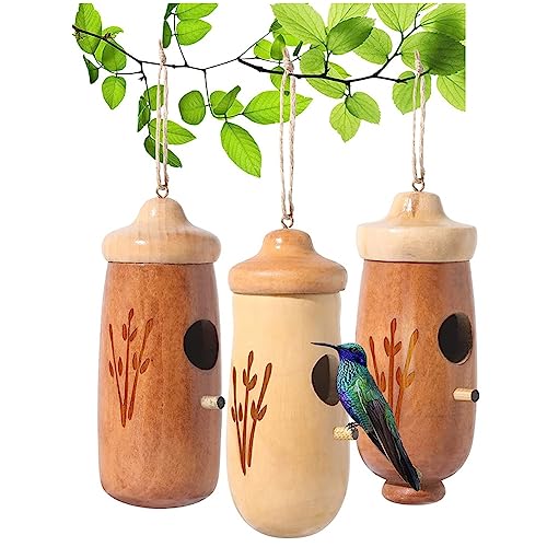 Funfob Haus 5,1 Mini Vogelhaus Vogelhaus Vogelschaukel Nest für Außen Hängen 3Pcs von Funfob