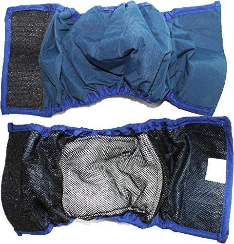 FunnyDogClothes Hund Windel für Stecker Bauchband Wasserdicht und gepolsterte Innenfutter wiederverwendbar waschbar für kleine und Big Große Hunde 1 Stück, XXS - Waist 6" - 8", blau von FunnyDogClothes