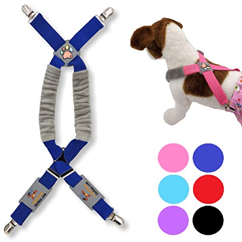 FunnyDogClothes Hunde-Hosenträger für Haustierkleidung, Windeln, Hosen, Röcke, Bauchbänder für kleine, mittelgroße und große Hunde (XXS: 1,4 kg – 4,1 kg, dunkelblau) von FunnyDogClothes